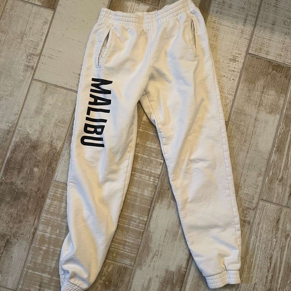 Brandy Melville John Galt Malibu white sweat pants